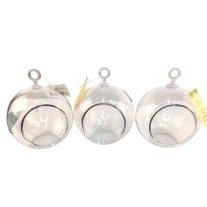 Clear Hanging Plastic Terrarium Planter Set Of 3 For Crafts Or Plants 5-Inch Siz